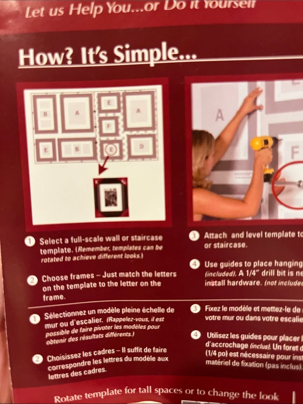 Gallery Solutions Full Scale Wall Template - Red #1
